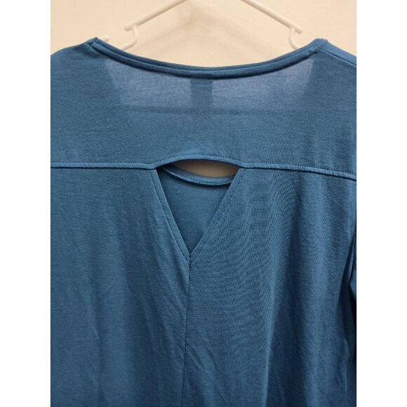 A Walk In The Park Womens Wearable Art Tunic Top Large Blue Ship Print Nautical - Picture 5 of 6